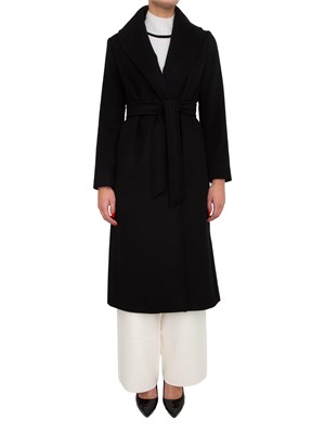 Cappotto Loriana Max Mara in drap di pura lana vergine nero in DONNA