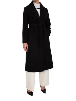 Cappotto Loriana Max Mara in drap di pura lana vergine nero in DONNA