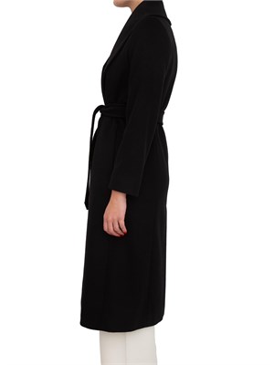 Cappotto Loriana Max Mara in drap di pura lana vergine nero in DONNA