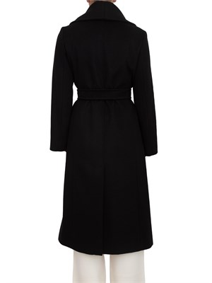 Cappotto Loriana Max Mara in drap di pura lana vergine nero in DONNA