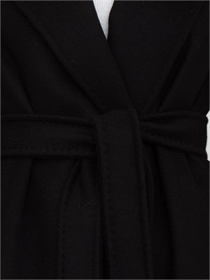 Cappotto Loriana Max Mara in drap di pura lana vergine nero in DONNA