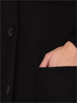 Giacca camicia Extra di Max Mara in lana, cashmere e seta nera in DONNA