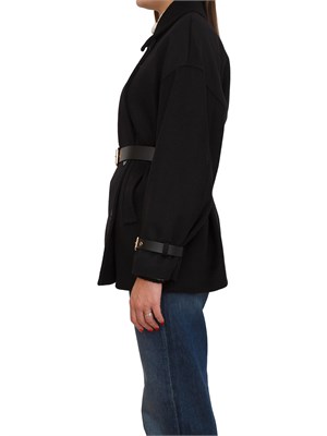 Cappotto doppiopetto Pausa di Max Mara in lana nera in DONNA