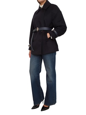 Cappotto doppiopetto Pausa di Max Mara in lana blu in DONNA