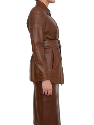 Giacca donna Tolmin Max Mara in pelle cuoio in DONNA