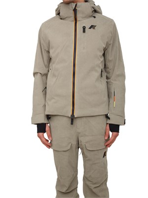 Giacca da sci Lamet K-Way uomo in velluto beige a coste in UOMO