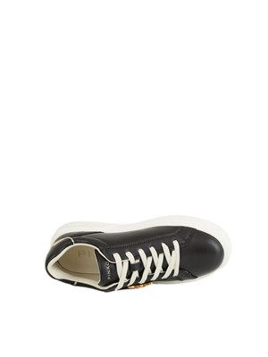 Sneakers Pinko Yoko 01 in pelle nera in DONNA