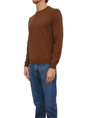 Maglia uomo Sun68 in lana e cotone marrone in UOMO