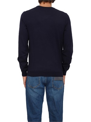 Maglia uomo Sun68 in lana e cotone blu in UOMO