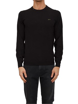 Maglia uomo Sun68 in lana e cotone nero in UOMO