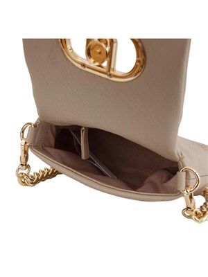 Borsa LaPuffy in ecopelle matelassÉ beige in DONNA
