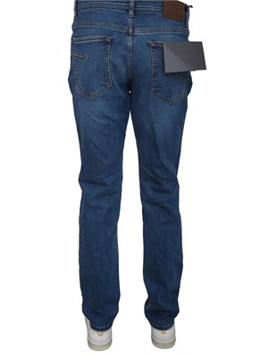 Jeans Corneliani in denim stretch blu in UOMO