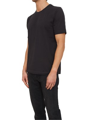 T-shirt Corneliani in jersey di cotone nero in UOMO