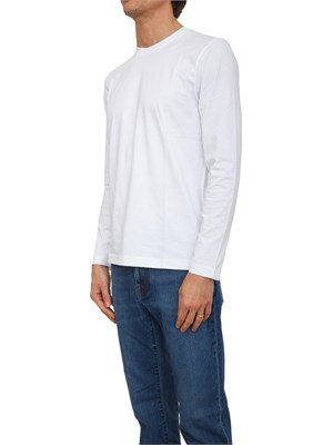 T-shirt uomo Corneliani in cotone bianco in UOMO