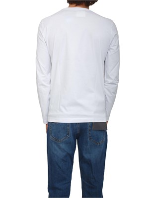 T-shirt uomo Corneliani in cotone bianco in UOMO