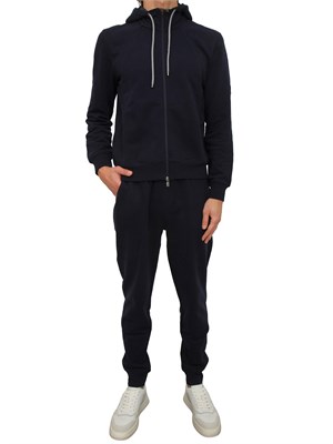 Pantalone tuta Corneliani in misto cotone blu in UOMO