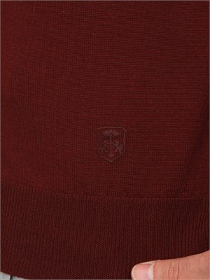 Polo Corneliani in pura lana vergine rosso in UOMO