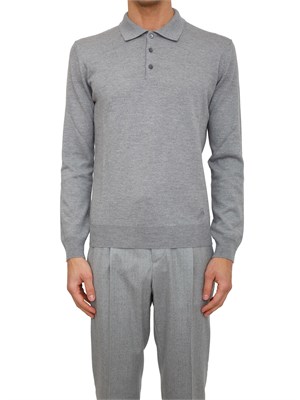 Polo Corneliani in pura lana vergine grigio in UOMO