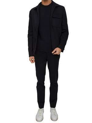 Pantaloni Corneliani in misto cotone blu in UOMO