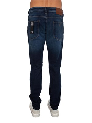 Jeans uomo Emporio Armani in cotone blu delavÉ in UOMO