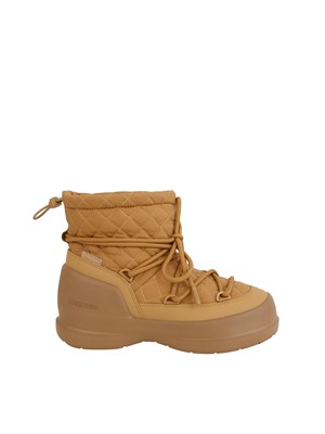 Stivali Mezzaluna Quilted Mid Moon Boot in tessuto cammello in DONNA