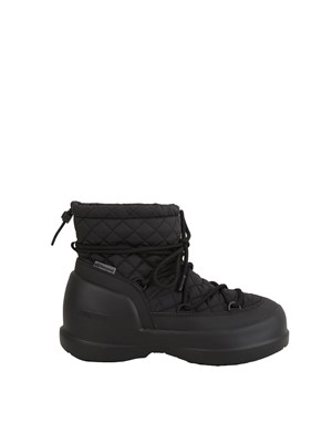 Stivali Mezzaluna Quilted Mid Moon Boot in tessuto nero in DONNA