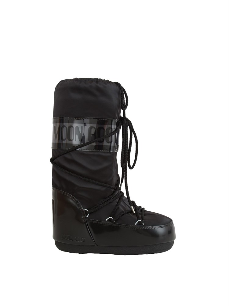 Moon Boot Icon Glace in raso nero
