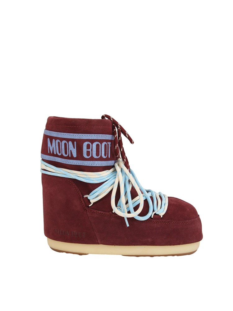 Moon Boot Icon Low unisex in camoscio burgundy