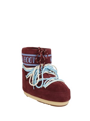 Moon Boot Icon Low unisex in camoscio burgundy in DONNA