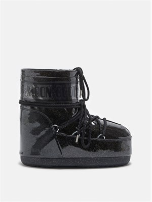 Moon Boot Icon Low Glitter unisex nero in DONNA