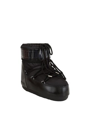 Moon Boot Low Glace unisex in raso nero in DONNA