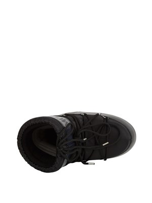 Moon Boot Low Glace unisex in raso nero in DONNA
