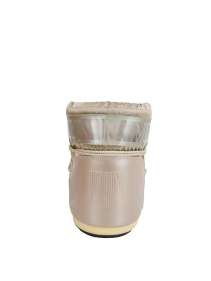 Moon Boot Low Glace unisex in raso platino in DONNA