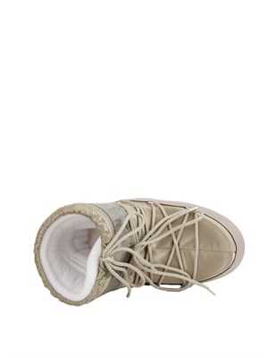 Moon Boot Low Glace unisex in raso platino in DONNA