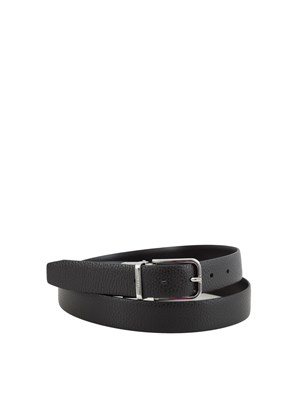 Cintura BOSS Uomo in pelle martellata nero reversibile in UOMO