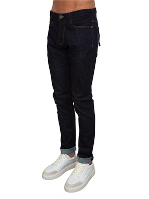 Jeans uomo Emporio Armani in cotone blu scuro in UOMO