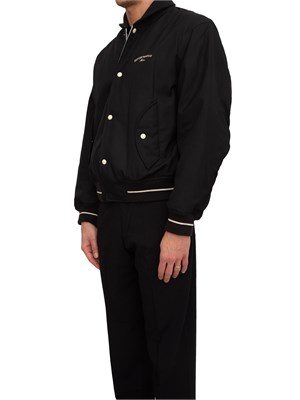 Giubbino bomber Emporio Armani nero leggermente lucido con logo in UOMO
