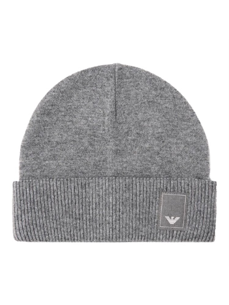 Cuffia Emporio Armani in lana grigio