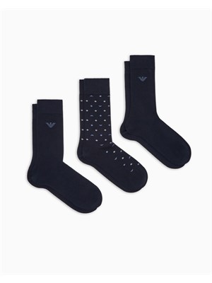 Pack 3 paia calzini Emporio Armani blu in UOMO