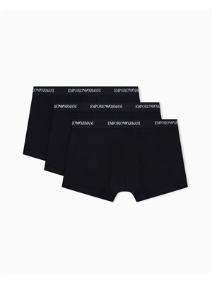 Pack 3 boxer Emporio Armani in cotone stretch nero in UOMO