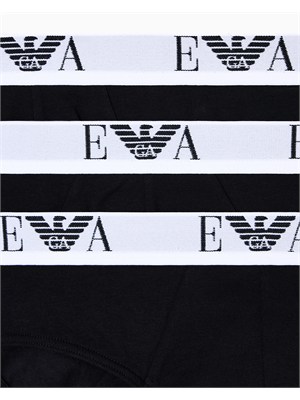 Pack 3 slip Emporio Armani in cotone stretch blu in UOMO