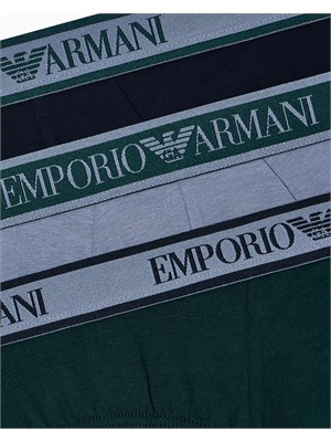 Pack 3 slip Emporio Armani in cotone stretch multicolor in UOMO