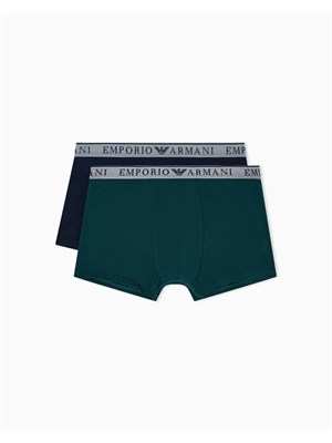 Pack 2 boxer Emporio Armani in cotone stretch bicolor in UOMO