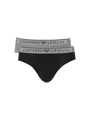Pack 2 slip Emporio Armani in cotone stretch bicolor in UOMO