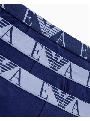 Pack 3 Boxer Emporio Armani in cotone stretch blu in UOMO