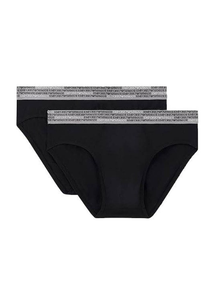 Emporio Armani Underwear – Pacco da 2 Slip Uomo in cotone nero