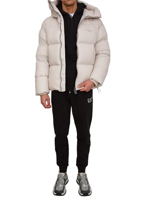 Tuta uomo EA7 Emporio Armani in jersey di cotone nero in UOMO
