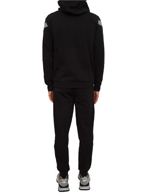 Tuta uomo EA7 Emporio Armani in jersey di cotone nero in UOMO