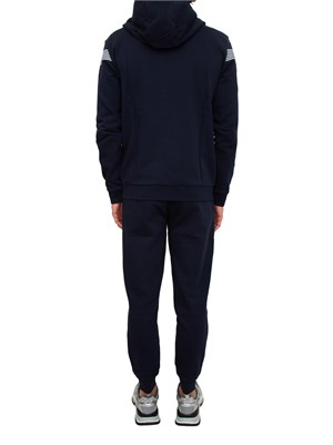 Tuta uomo EA7 Emporio Armani in jersey di cotone blu in UOMO