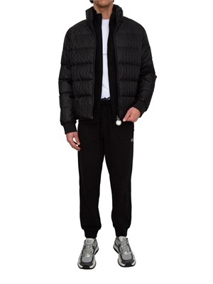 Tuta uomo EA7 Emporio Armani in cotone nero con logo dietro in UOMO